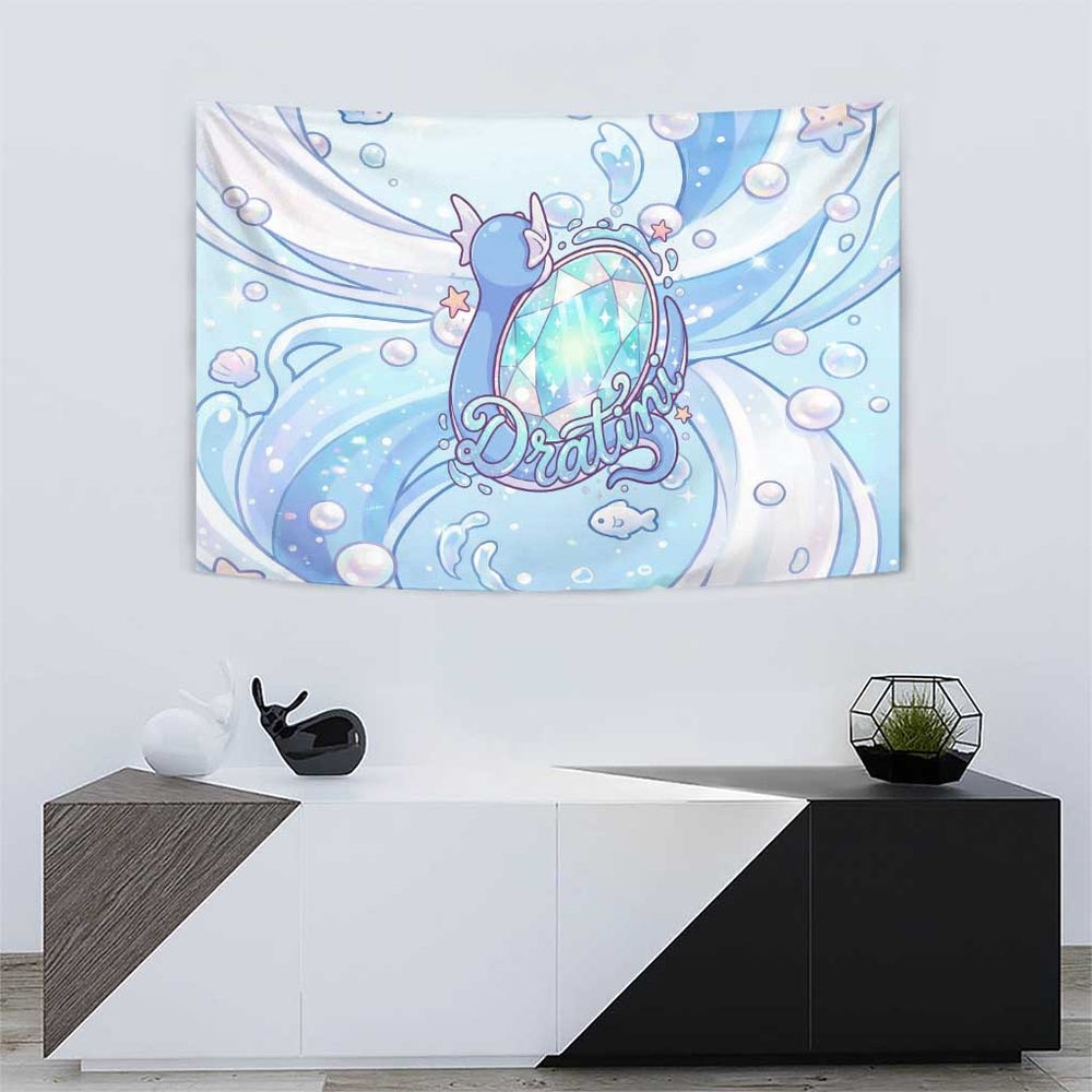 Dratini Tapestry Pastel Aquatic Crystal Art TS04 Dratini Tapestry Pastel Aquatic Crystal Art TS04