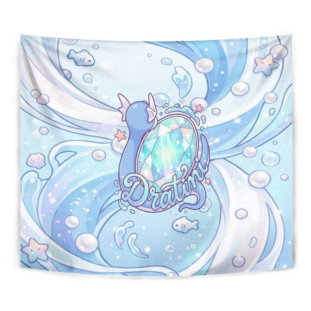 Dratini Tapestry Pastel Aquatic Crystal Art TS04 Dratini Tapestry Pastel Aquatic Crystal Art TS04