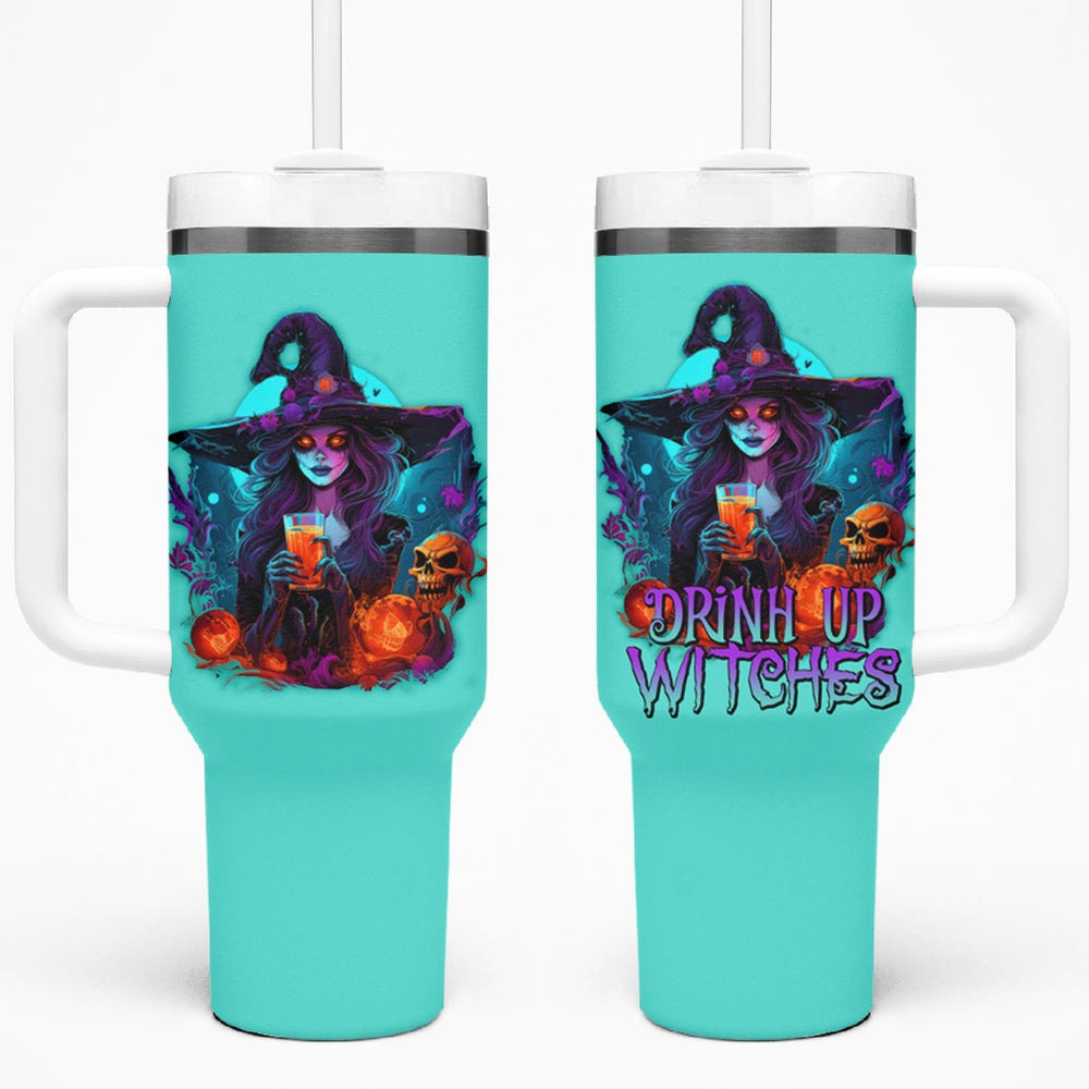 Drink Up Witches Halloween Tumbler With Handle TS04 Drink Up Witches Halloween Tumbler With Handle TS04