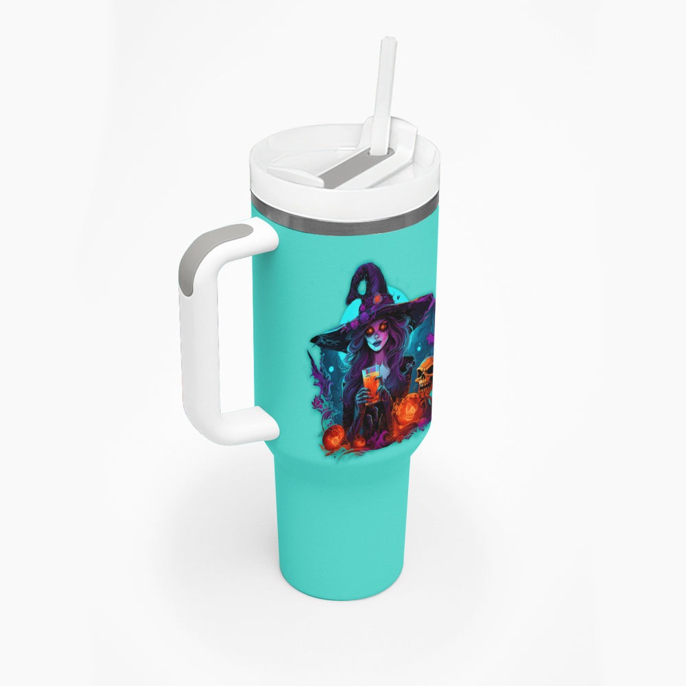 Drink Up Witches Halloween Tumbler With Handle TS04 Drink Up Witches Halloween Tumbler With Handle TS04