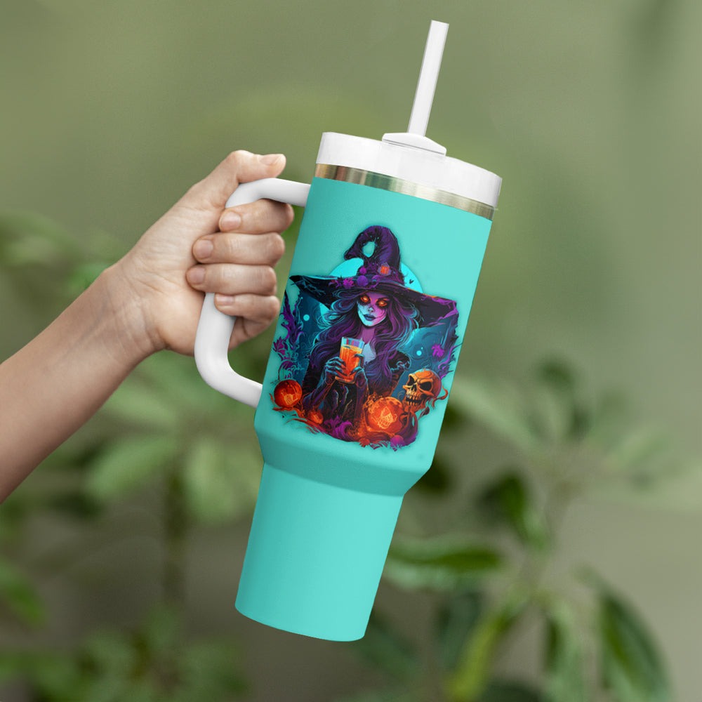 Drink Up Witches Halloween Tumbler With Handle TS04 Drink Up Witches Halloween Tumbler With Handle TS04