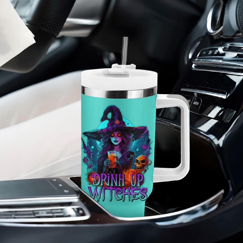 Drink Up Witches Halloween Tumbler With Handle TS04 Drink Up Witches Halloween Tumbler With Handle TS04