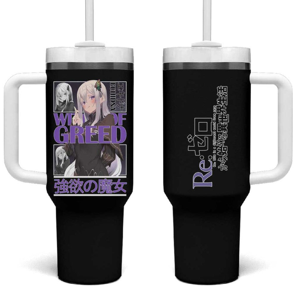 Echidna Re Zero Tumbler With Handle Anime Style TS04 Echidna Re Zero Tumbler With Handle Anime Style TS04
