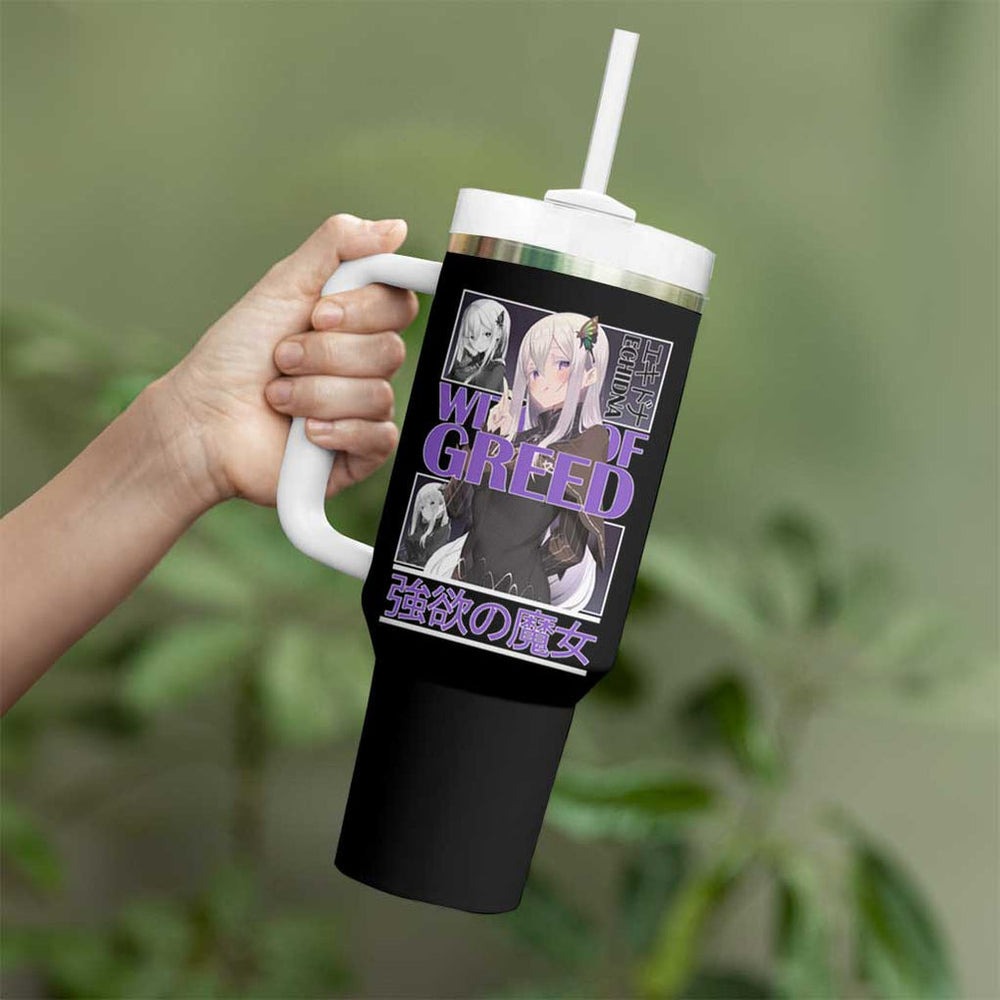 Echidna Re Zero Tumbler With Handle Anime Style TS04 Echidna Re Zero Tumbler With Handle Anime Style TS04