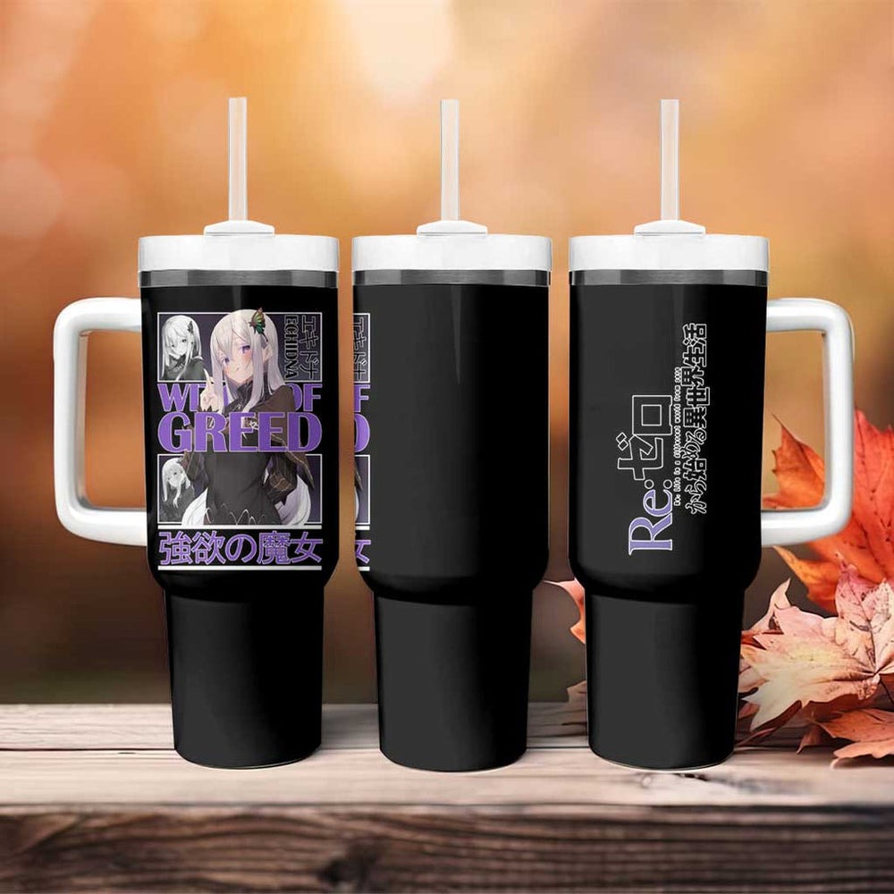 Echidna Re Zero Tumbler With Handle Anime Style TS04 Echidna Re Zero Tumbler With Handle Anime Style TS04