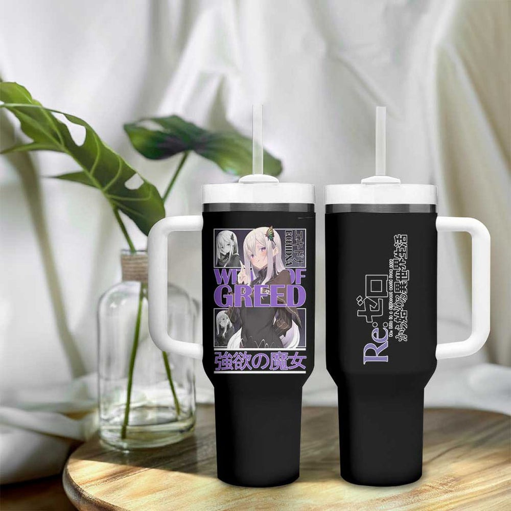 Echidna Re Zero Tumbler With Handle Anime Style TS04 Echidna Re Zero Tumbler With Handle Anime Style TS04
