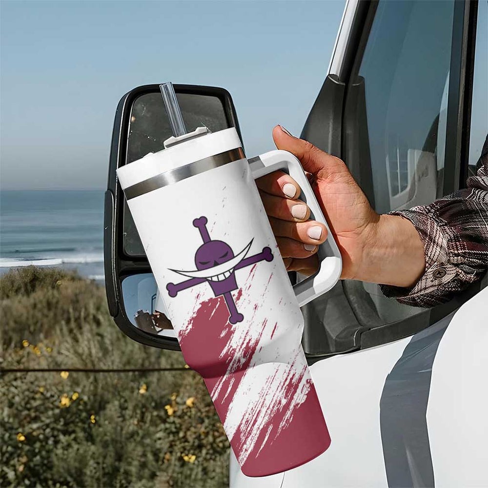 Edward Newgate - One Piece Tumbler With Handle Anime Mix Japan Pattern Style TS04 Edward Newgate - One Piece Tumbler With Handle Anime Mix Japan Pattern Style TS04
