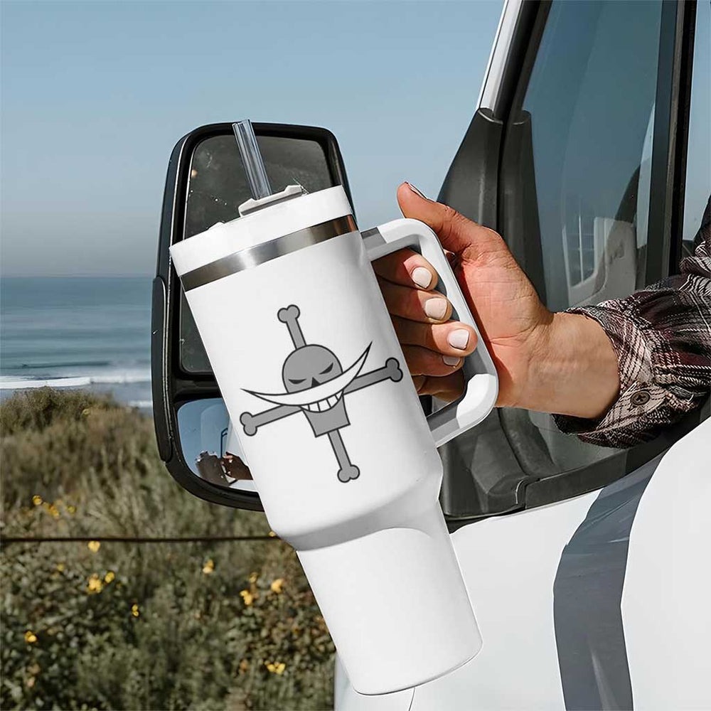 Edward Newgate - White Beard - One Piece Tumbler With Handle Anime Uniform Style TS04 Edward Newgate - White Beard - One Piece Tumbler With Handle Anime Uniform Style TS04