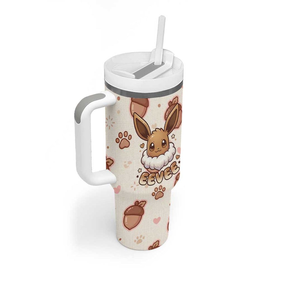 Eevee Tumbler With Handle Cozy Autumn Acorn Art TS04