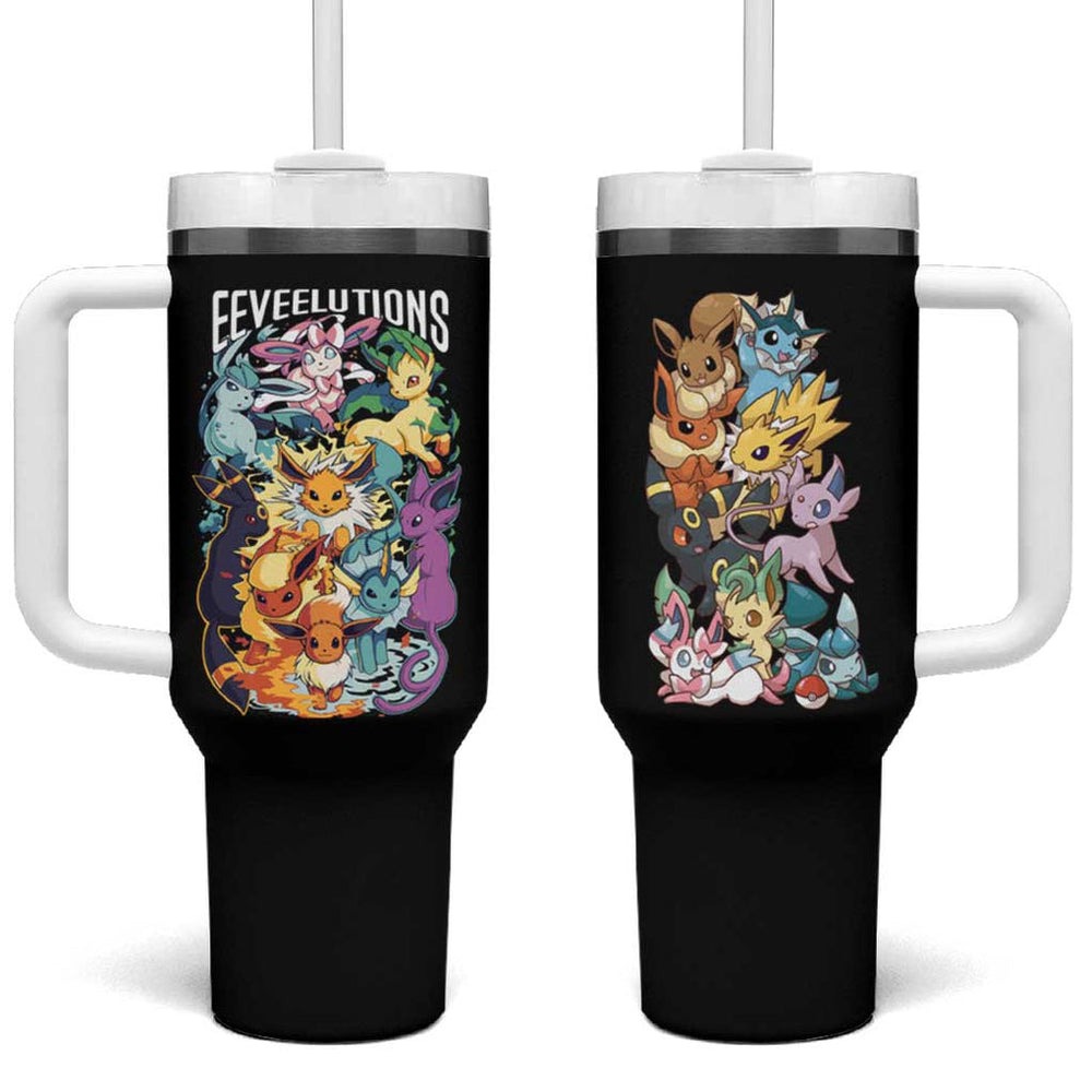 Eeveelution V2 Poke Tumbler With Handle Anime Style TS04 Eeveelution V2 Poke Tumbler With Handle Anime Style TS04