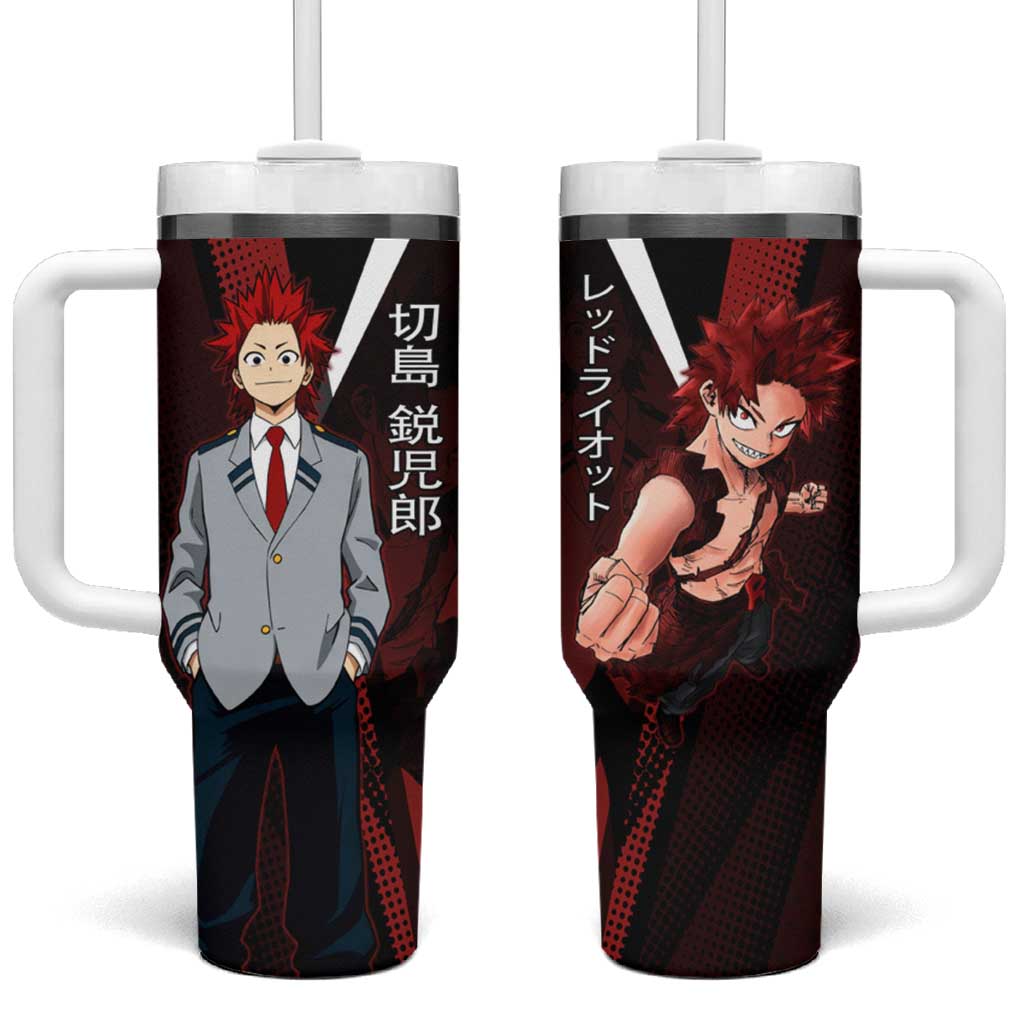 Eijiro Kirishima Red Riot Tumbler With Handle Japanese Comic Book Style TS04