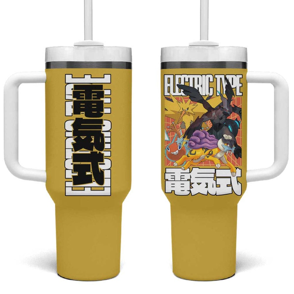 Electric Type Poke Tumbler With Handle Anime Style TS04 Electric Type Poke Tumbler With Handle Anime Style TS04