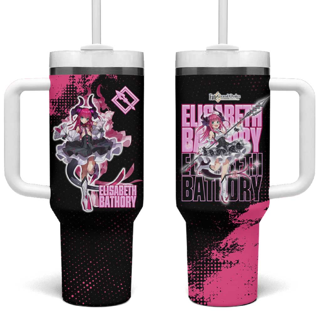 Elisabeth Bathory Fate Grand Order Tumbler With Handle Gothic Anime Splash Art Style TS04