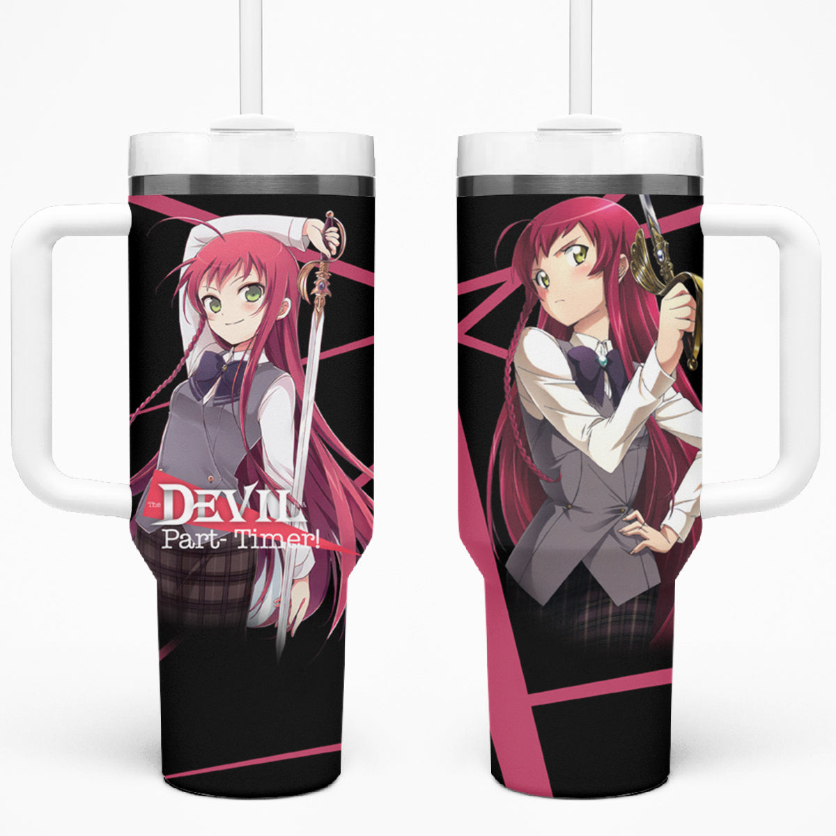 Emi Yusa The Devil Part Timer Tumbler With Handle Anime Style TS04