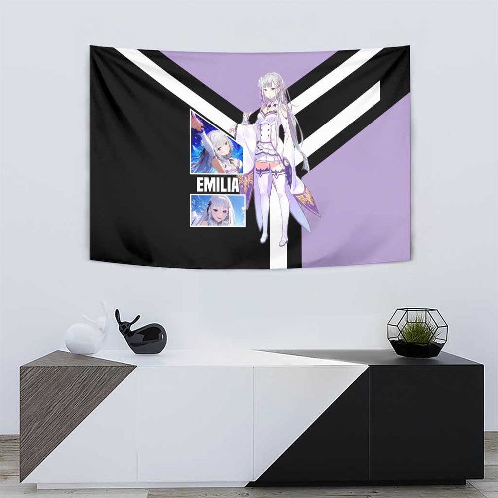 Emilia Re Zero Tapestry Anime Style TS04 Emilia Re Zero Tapestry Anime Style TS04