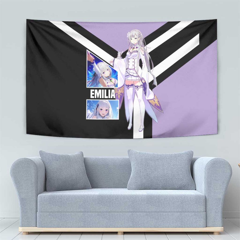 Emilia Re Zero Tapestry Anime Style TS04 Emilia Re Zero Tapestry Anime Style TS04