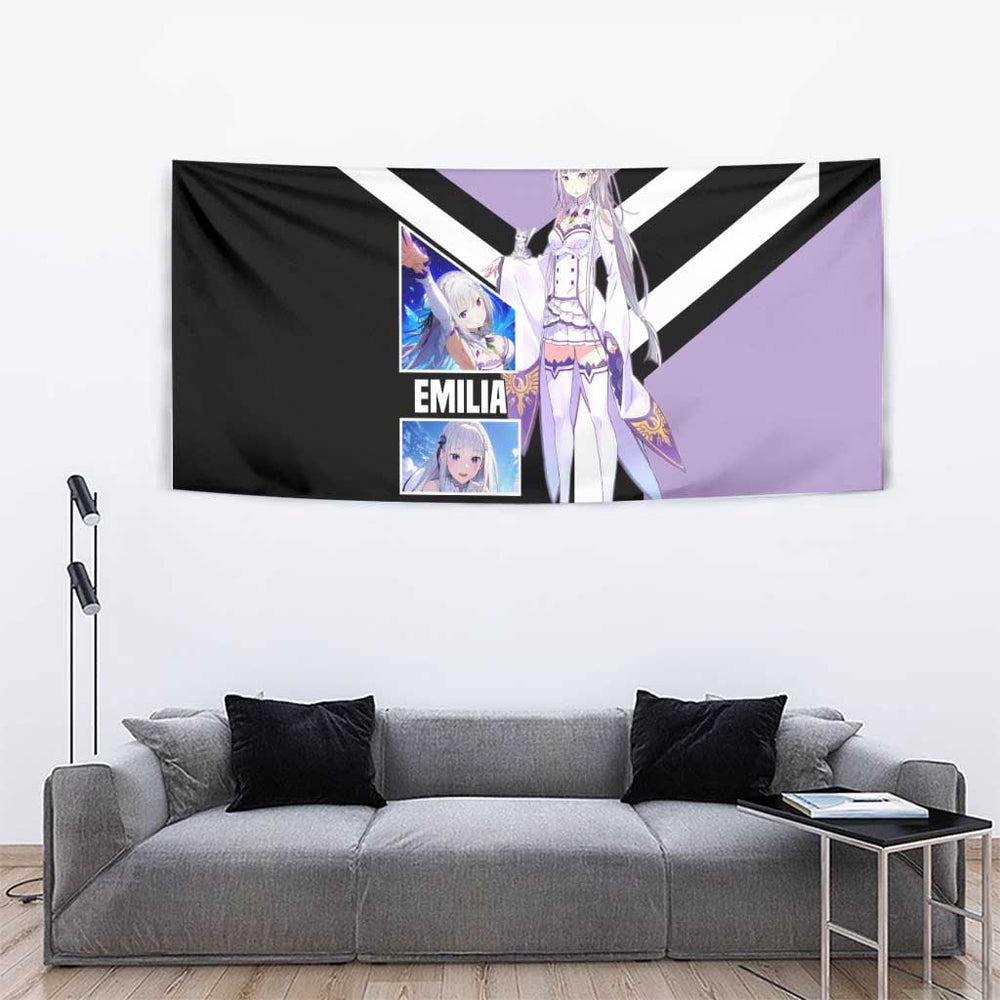 Emilia Re Zero Tapestry Anime Style TS04 Emilia Re Zero Tapestry Anime Style TS04