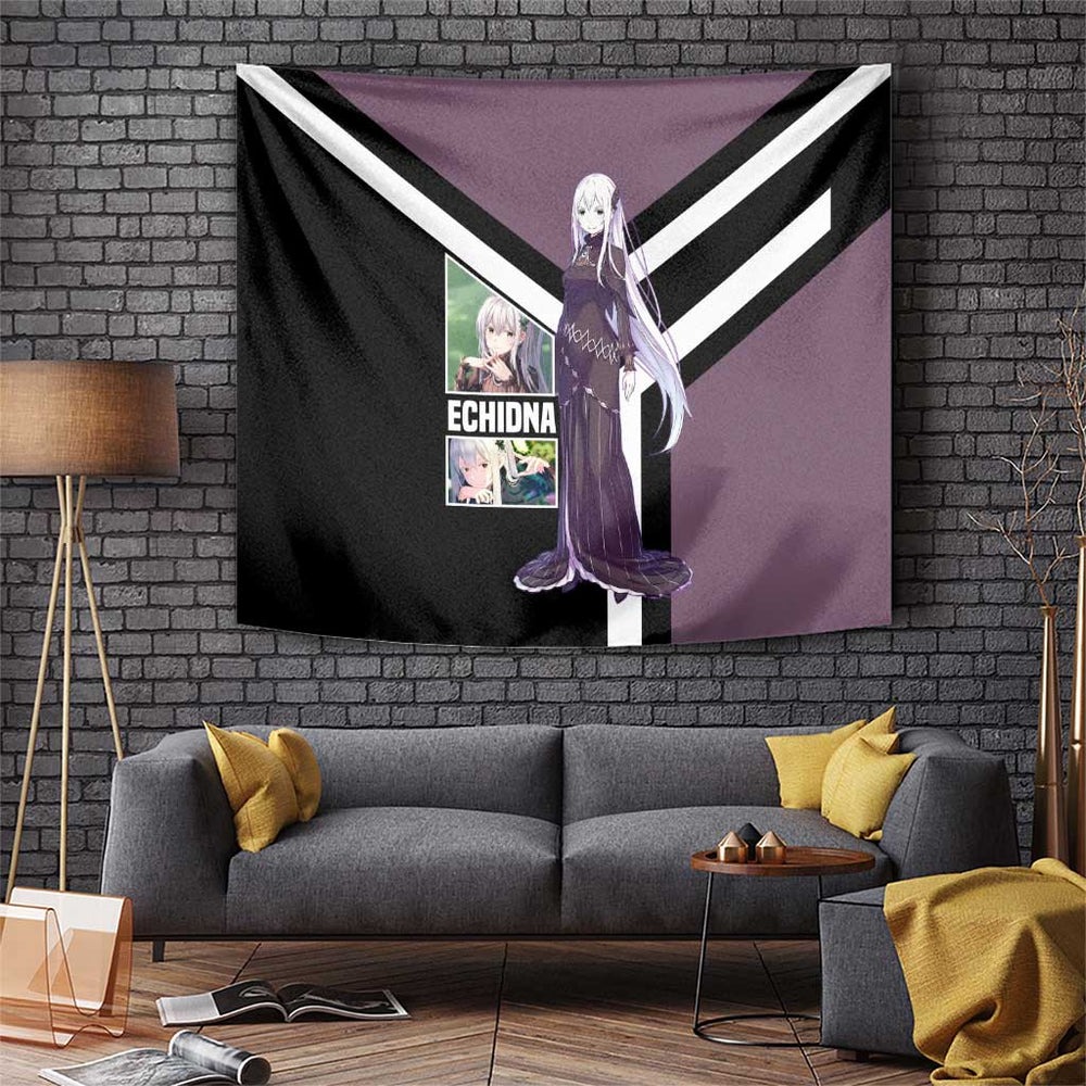 Enchidna ReZero Tapestry with Elegant Pose and Mystical Fantasy Design TS04 Enchidna ReZero Tapestry with Elegant Pose and Mystical Fantasy Design TS04