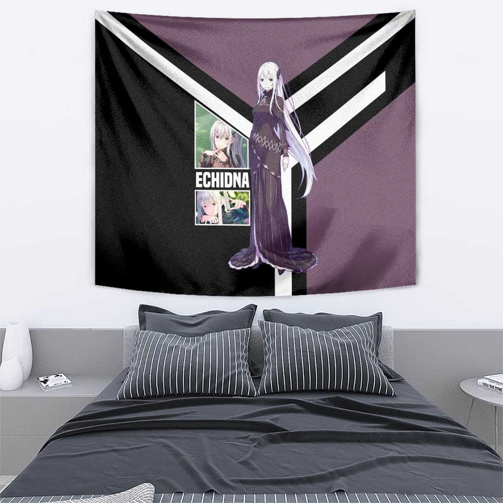 Enchidna ReZero Tapestry with Elegant Pose and Mystical Fantasy Design TS04 Enchidna ReZero Tapestry with Elegant Pose and Mystical Fantasy Design TS04