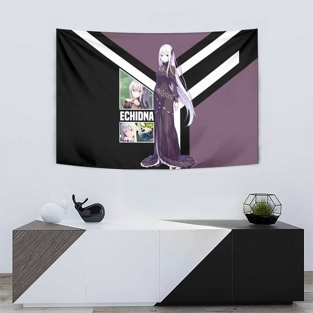 Enchidna ReZero Tapestry with Elegant Pose and Mystical Fantasy Design TS04 Enchidna ReZero Tapestry with Elegant Pose and Mystical Fantasy Design TS04