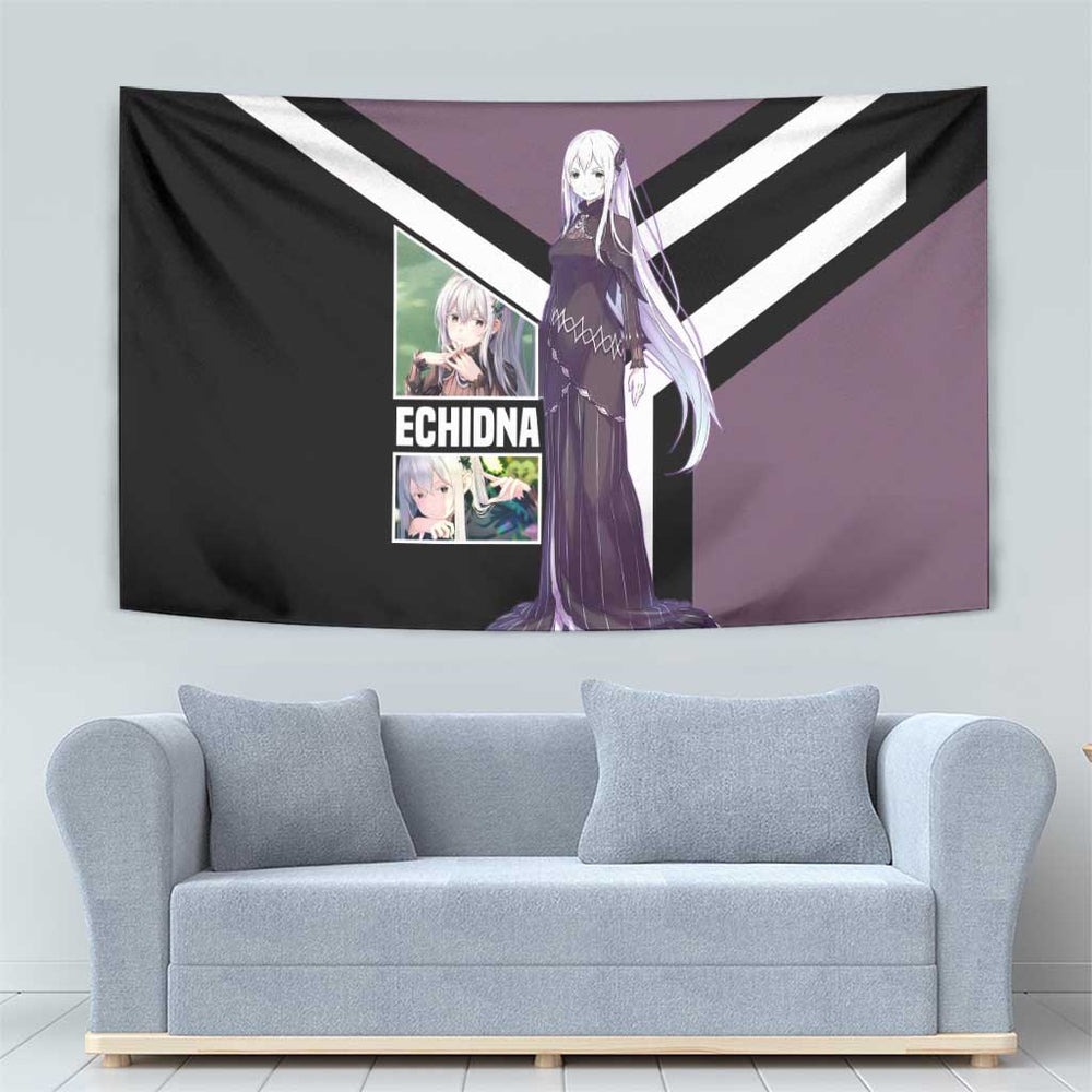 Enchidna ReZero Tapestry with Elegant Pose and Mystical Fantasy Design TS04 Enchidna ReZero Tapestry with Elegant Pose and Mystical Fantasy Design TS04