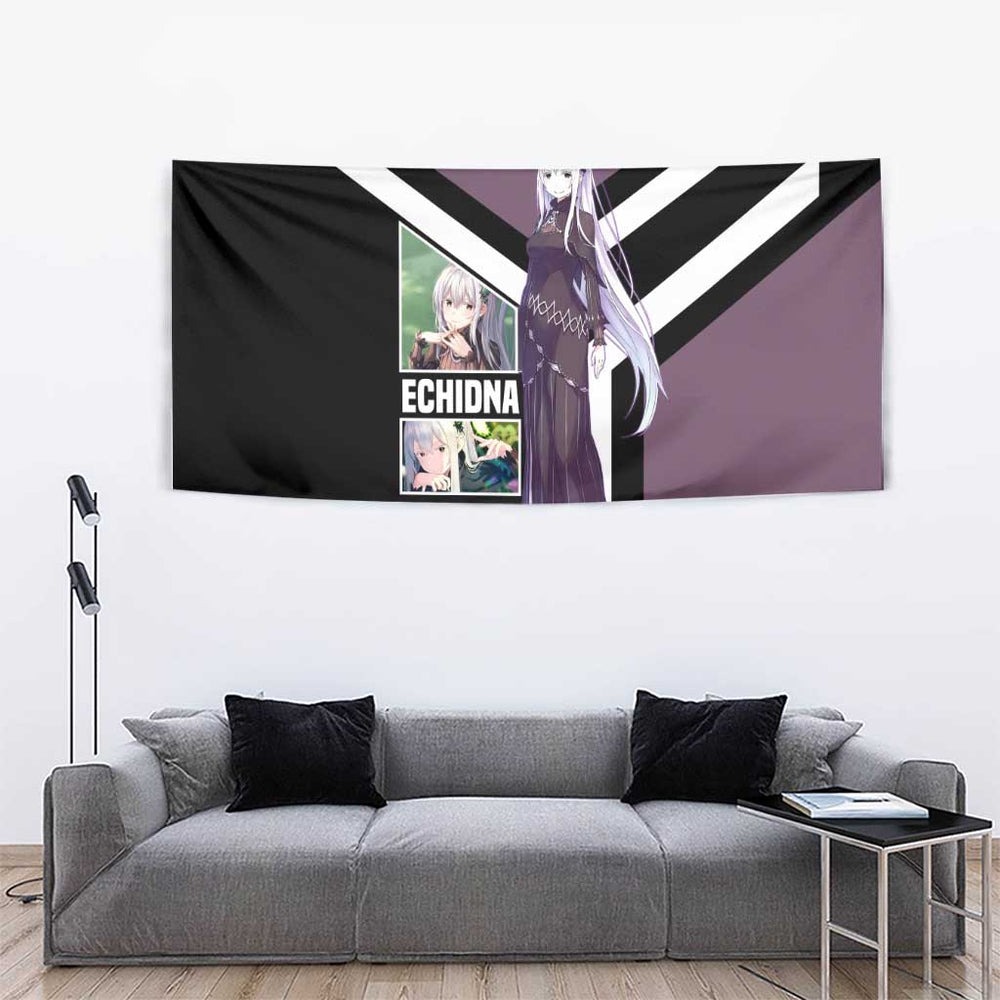 Enchidna ReZero Tapestry with Elegant Pose and Mystical Fantasy Design TS04 Enchidna ReZero Tapestry with Elegant Pose and Mystical Fantasy Design TS04