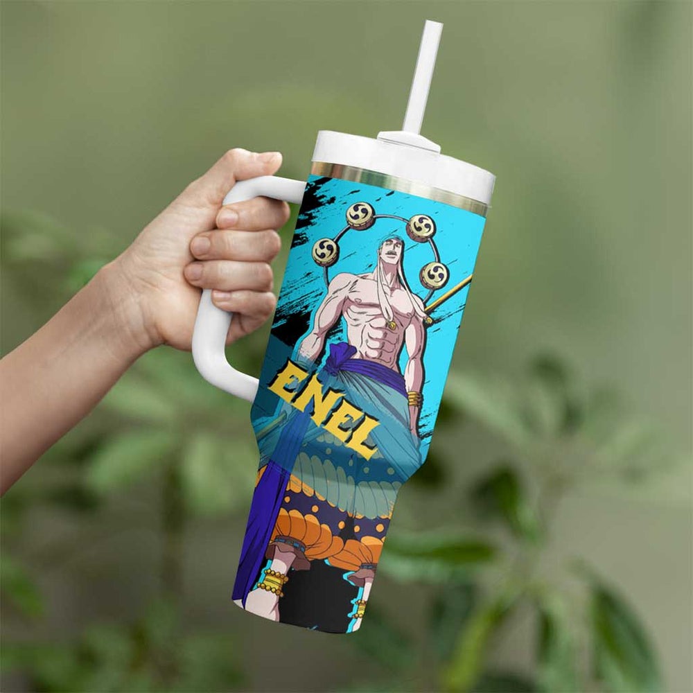Enel - One Piece Tumbler With Handle Anime Style TS04 Enel - One Piece Tumbler With Handle Anime Style TS04