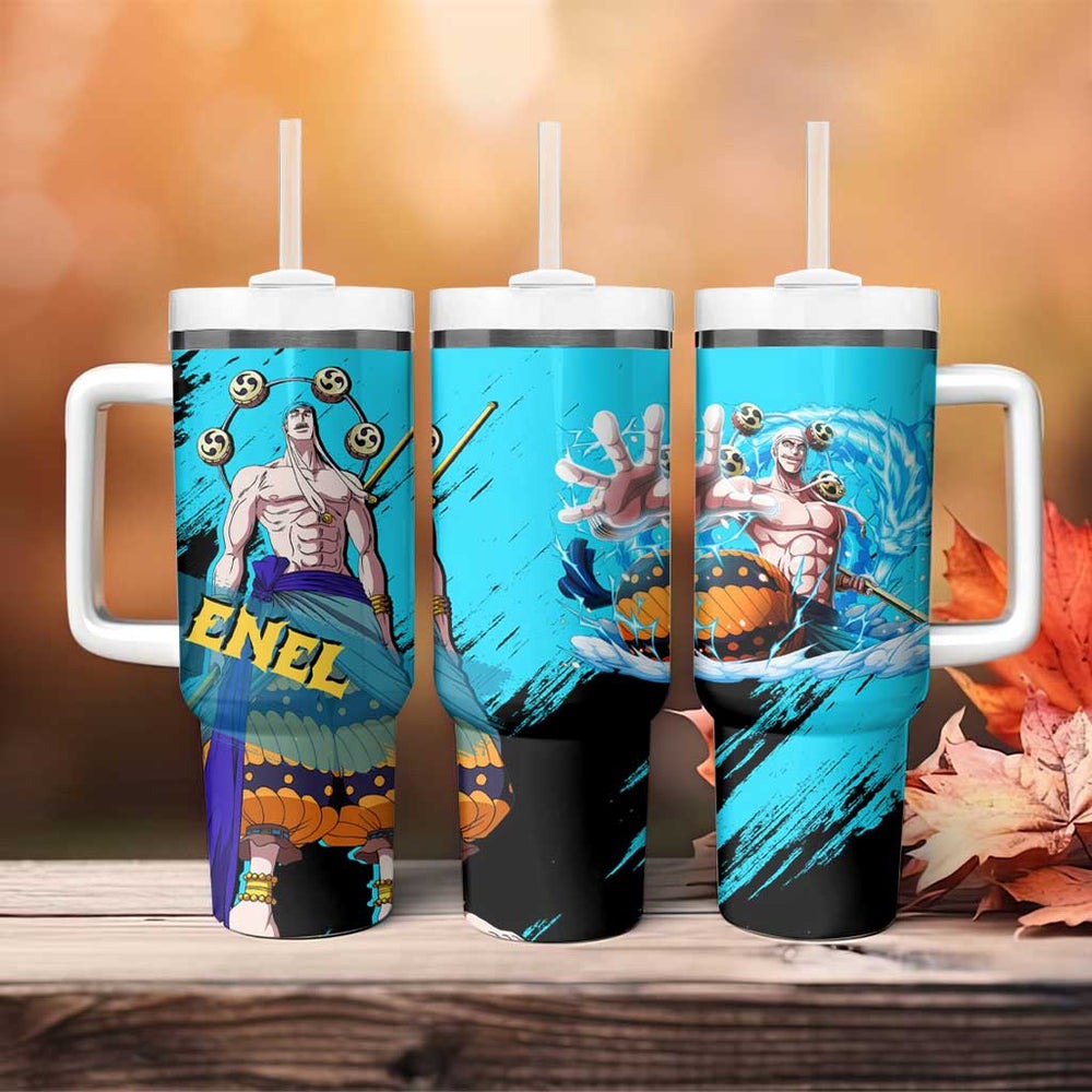 Enel - One Piece Tumbler With Handle Anime Style TS04 Enel - One Piece Tumbler With Handle Anime Style TS04