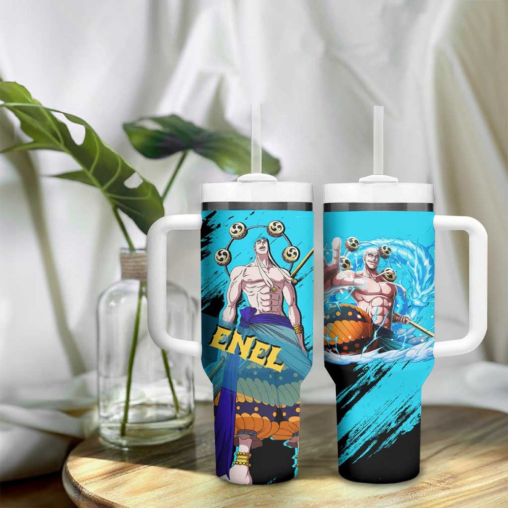 Enel - One Piece Tumbler With Handle Anime Style TS04 Enel - One Piece Tumbler With Handle Anime Style TS04