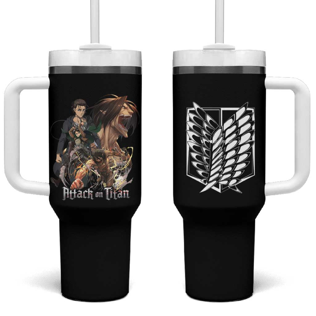 Eren Yeager Attack on Titan Tumbler With Handle Anime Style TS04
