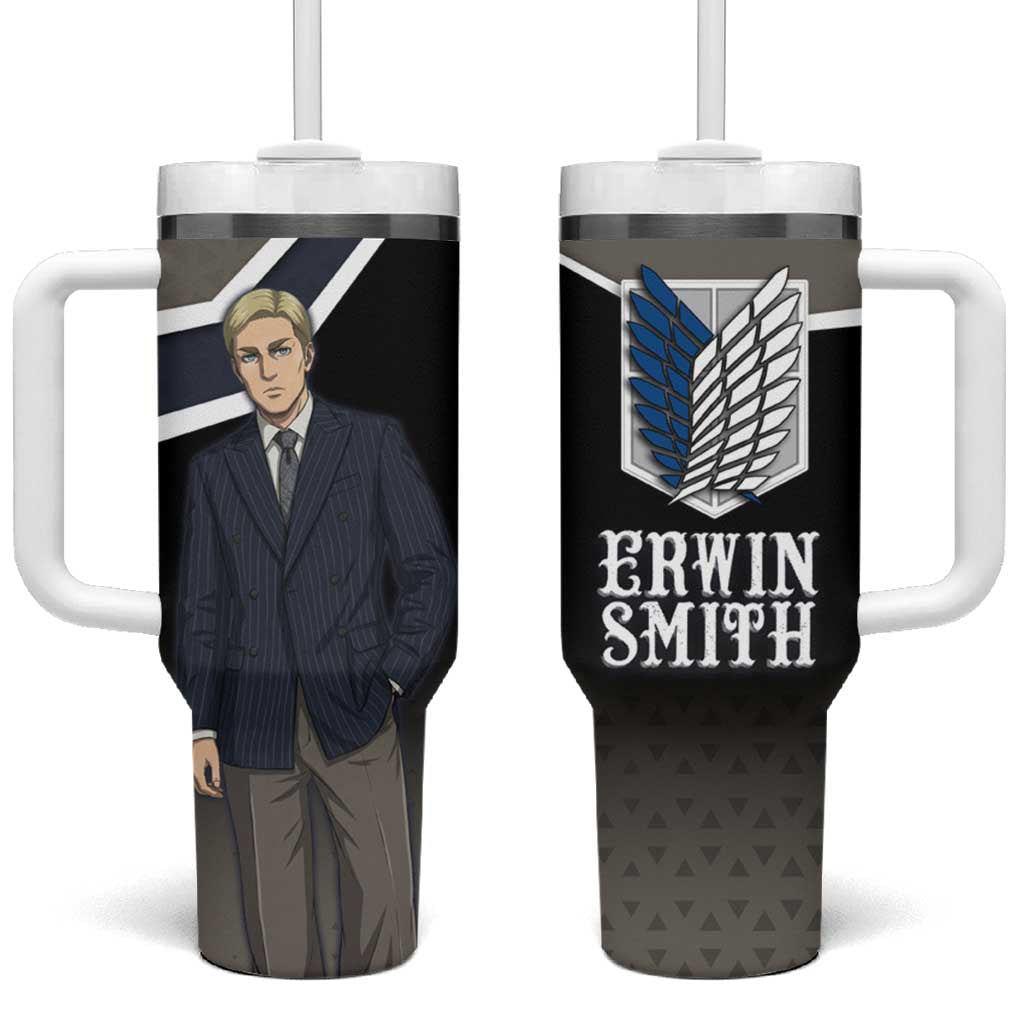 Erwin Smith Attack on Titan Tumbler With Handle Anime Executive Suit Aesthetic TS04