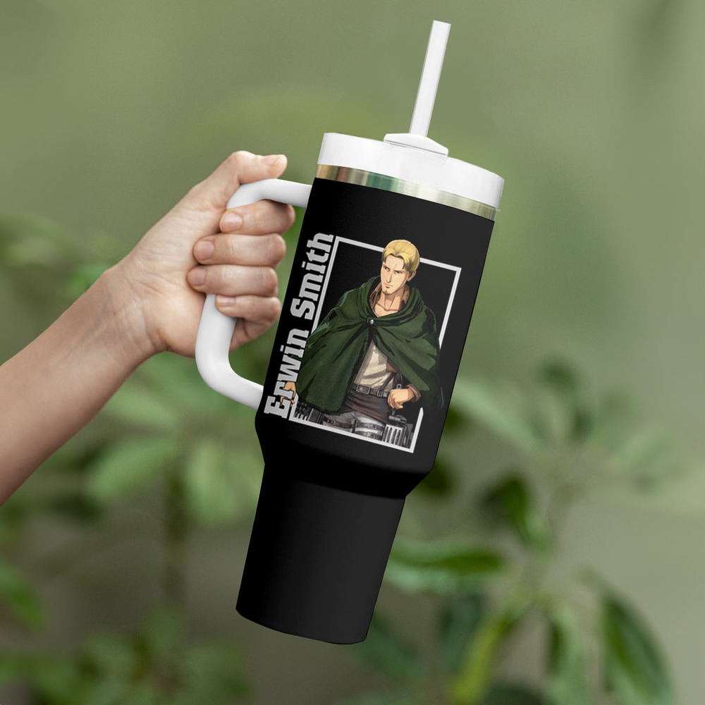 Erwin Smith Tumbler With Handle Attack On Titan TS04 Erwin Smith Tumbler With Handle Attack On Titan TS04