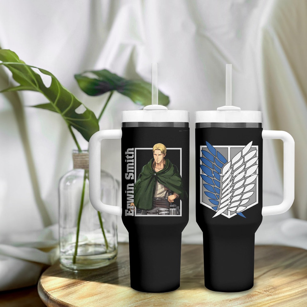 Erwin Smith Tumbler With Handle Attack On Titan TS04 Erwin Smith Tumbler With Handle Attack On Titan TS04