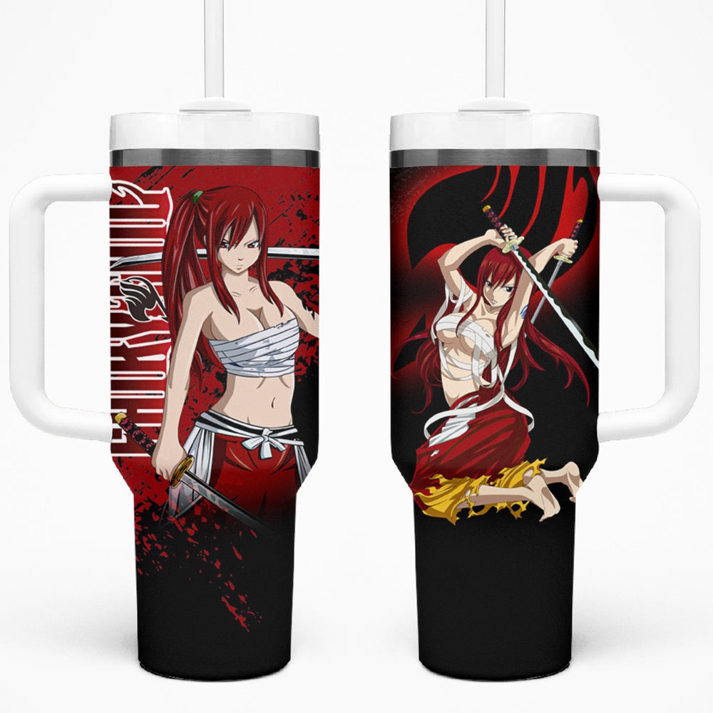 Erza Scarlet Tumbler With Handle Fairy Tail TS04 Erza Scarlet Tumbler With Handle Fairy Tail TS04