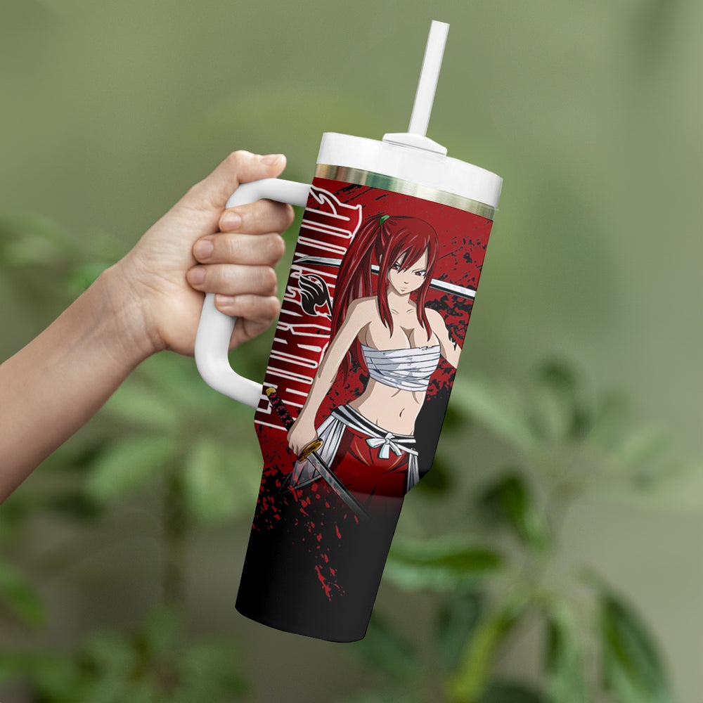 Erza Scarlet Tumbler With Handle Fairy Tail TS04 Erza Scarlet Tumbler With Handle Fairy Tail TS04