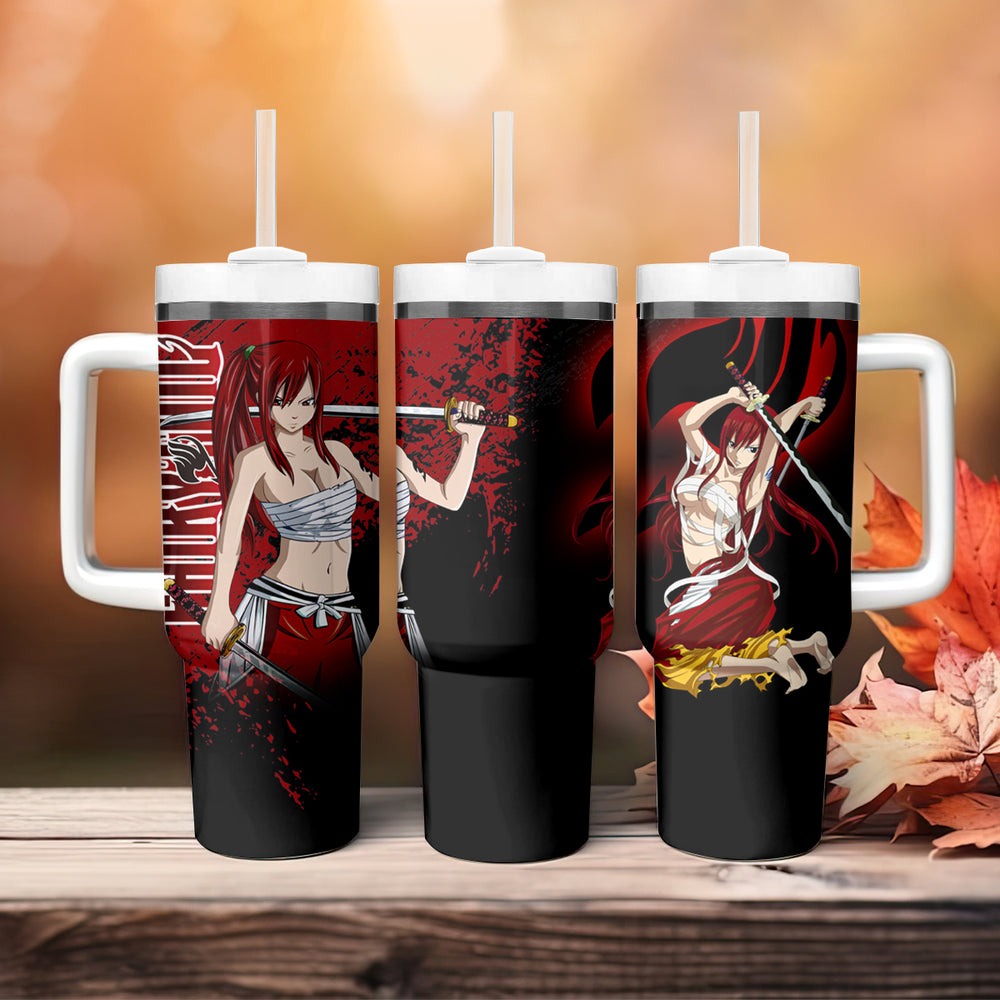 Erza Scarlet Tumbler With Handle Fairy Tail TS04 Erza Scarlet Tumbler With Handle Fairy Tail TS04