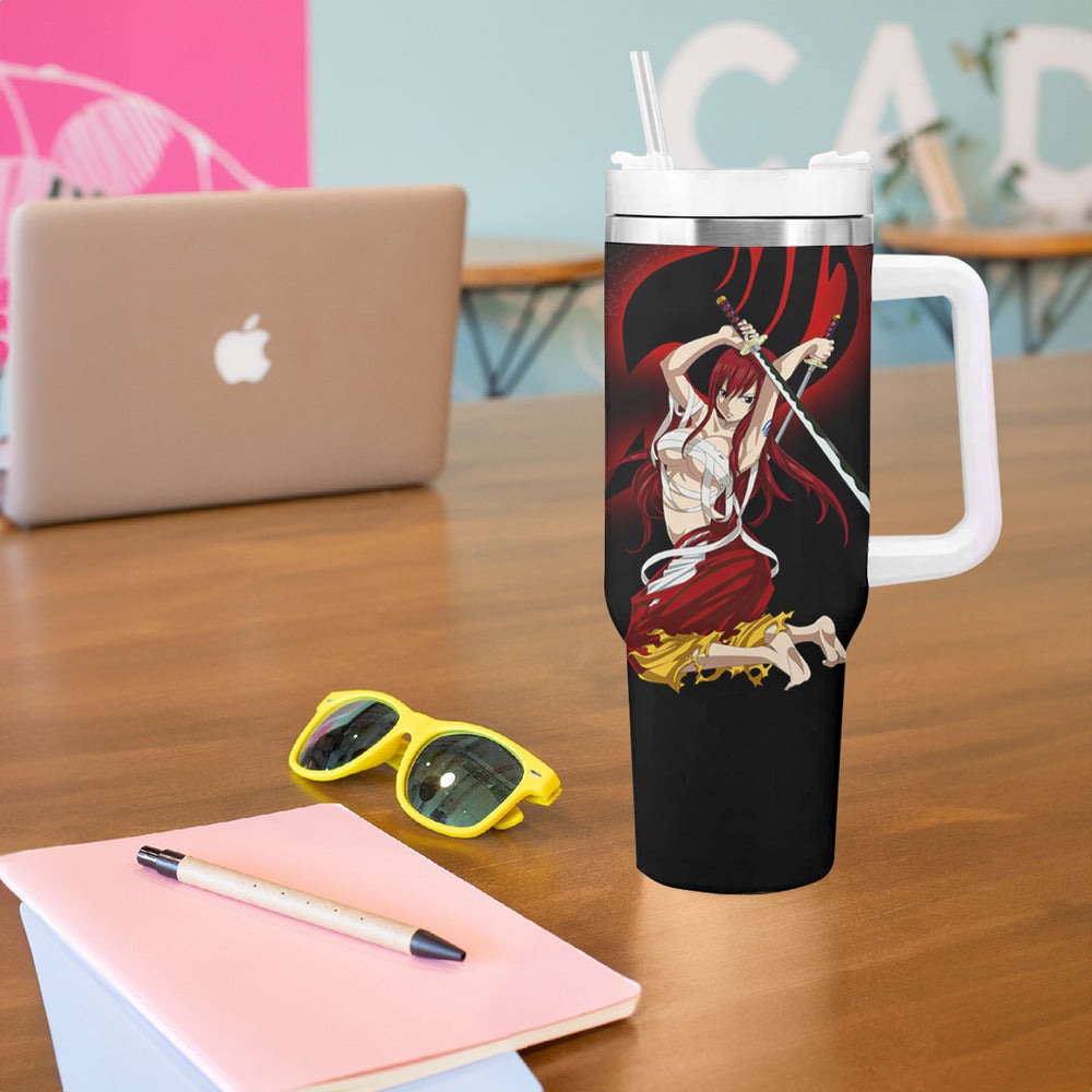Erza Scarlet Tumbler With Handle Fairy Tail TS04 Erza Scarlet Tumbler With Handle Fairy Tail TS04