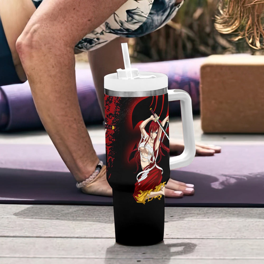 Erza Scarlet Tumbler With Handle Fairy Tail TS04 Erza Scarlet Tumbler With Handle Fairy Tail TS04