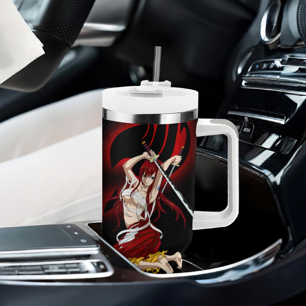 Erza Scarlet Tumbler With Handle Fairy Tail TS04 Erza Scarlet Tumbler With Handle Fairy Tail TS04