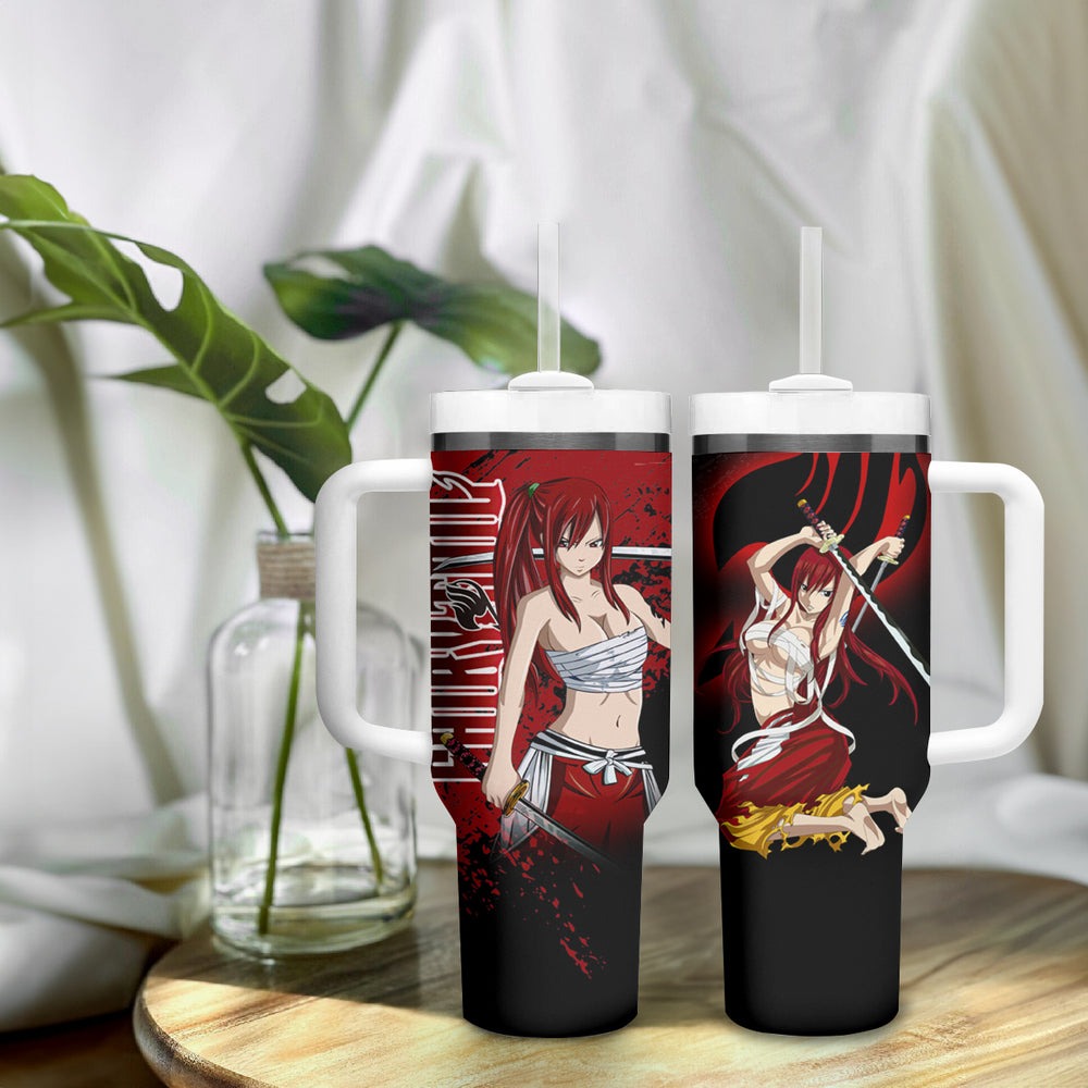 Erza Scarlet Tumbler With Handle Fairy Tail TS04 Erza Scarlet Tumbler With Handle Fairy Tail TS04