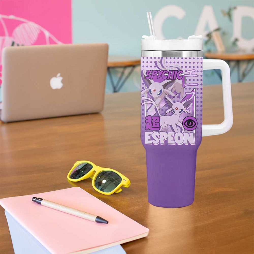 Espeon from Poké Tumbler With Handle with Psychic Type Ability and Elegant Pose Design TS04 Espeon from Poké Tumbler With Handle with Psychic Type Ability and Elegant Pose Design TS04