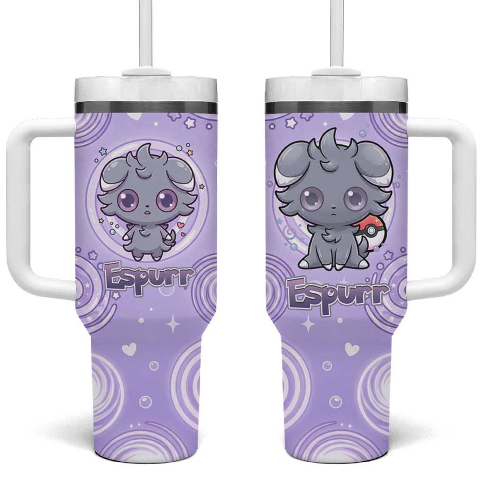 Espurr Tumbler With Handle Hypnotic Pastel Psychic Swirl Art TS04 Espurr Tumbler With Handle Hypnotic Pastel Psychic Swirl Art TS04