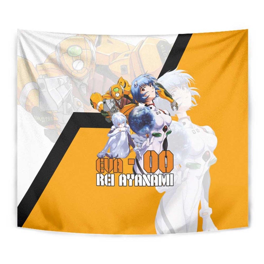 Evangelion EVA-00 and Rei Ayanami Yellow and White Tumbler With Handle Design with Mecha and Character Artwork TS04 Evangelion EVA-00 and Rei Ayanami Yellow and White Tumbler With Handle Design with Mecha and Character Artwork TS04