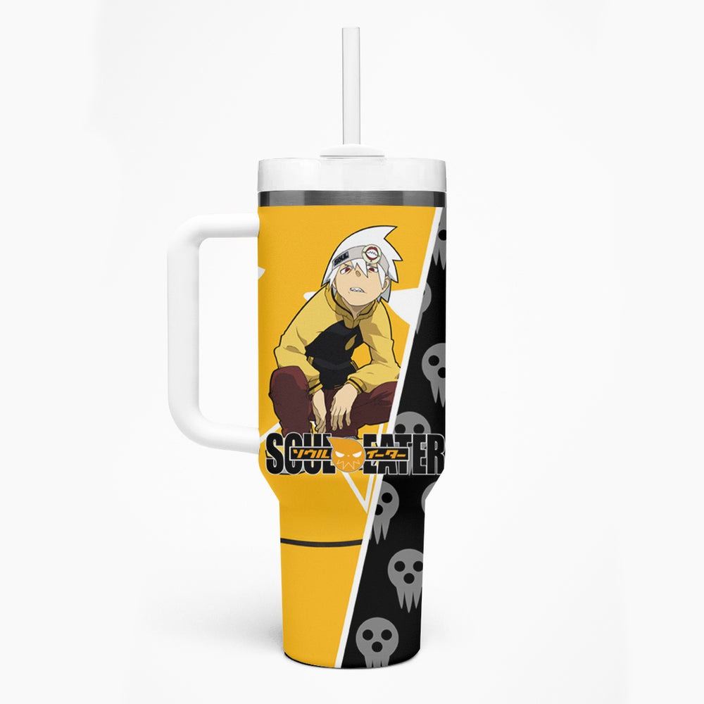 Evans Soul Eater Tumbler With Handle Anime Art Mix With Skull Pattern Style TS04 Evans Soul Eater Tumbler With Handle Anime Art Mix With Skull Pattern Style TS04