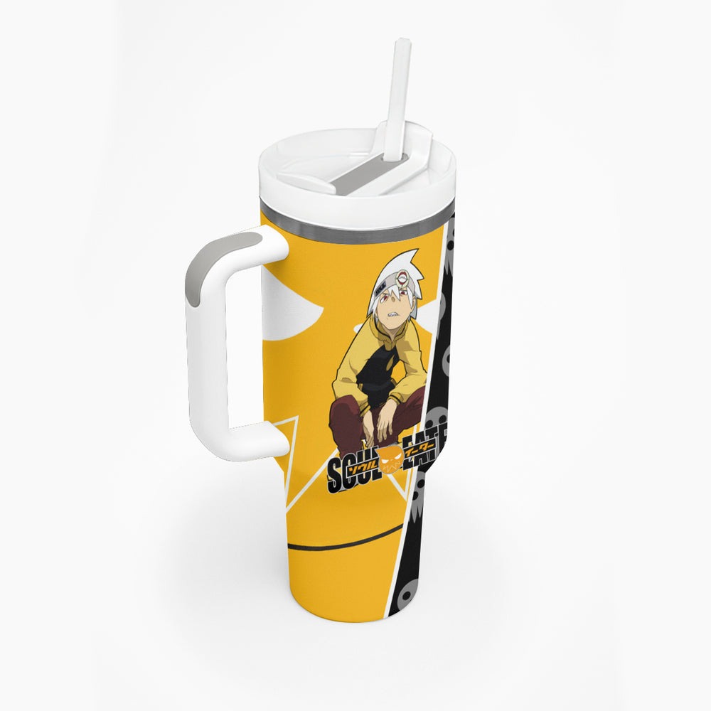 Evans Soul Eater Tumbler With Handle Anime Art Mix With Skull Pattern Style TS04 Evans Soul Eater Tumbler With Handle Anime Art Mix With Skull Pattern Style TS04