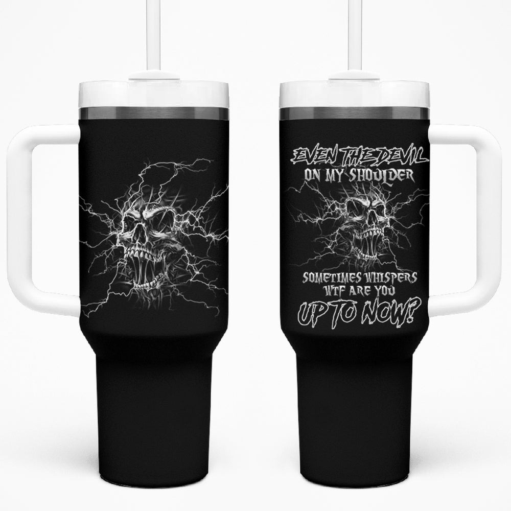 Even The Devil On My Shoulder Tumbler With Handle TS04
