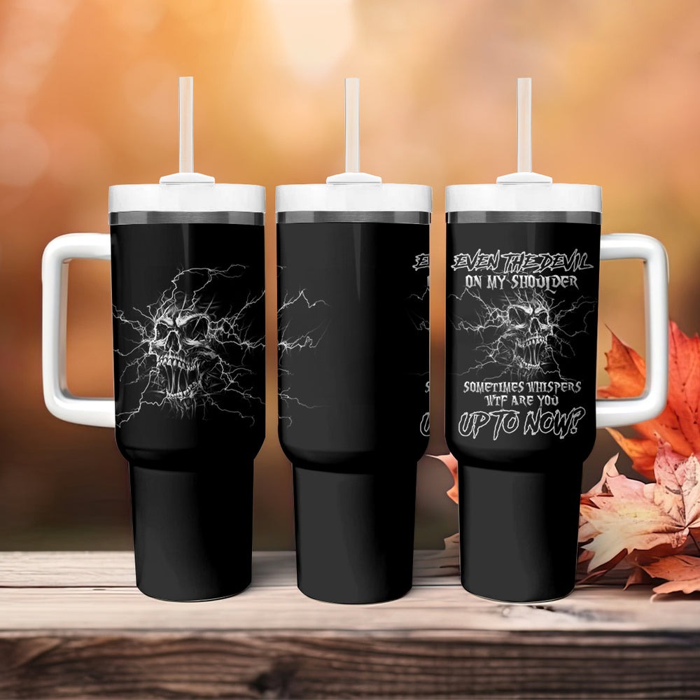 Even The Devil On My Shoulder Tumbler With Handle TS04