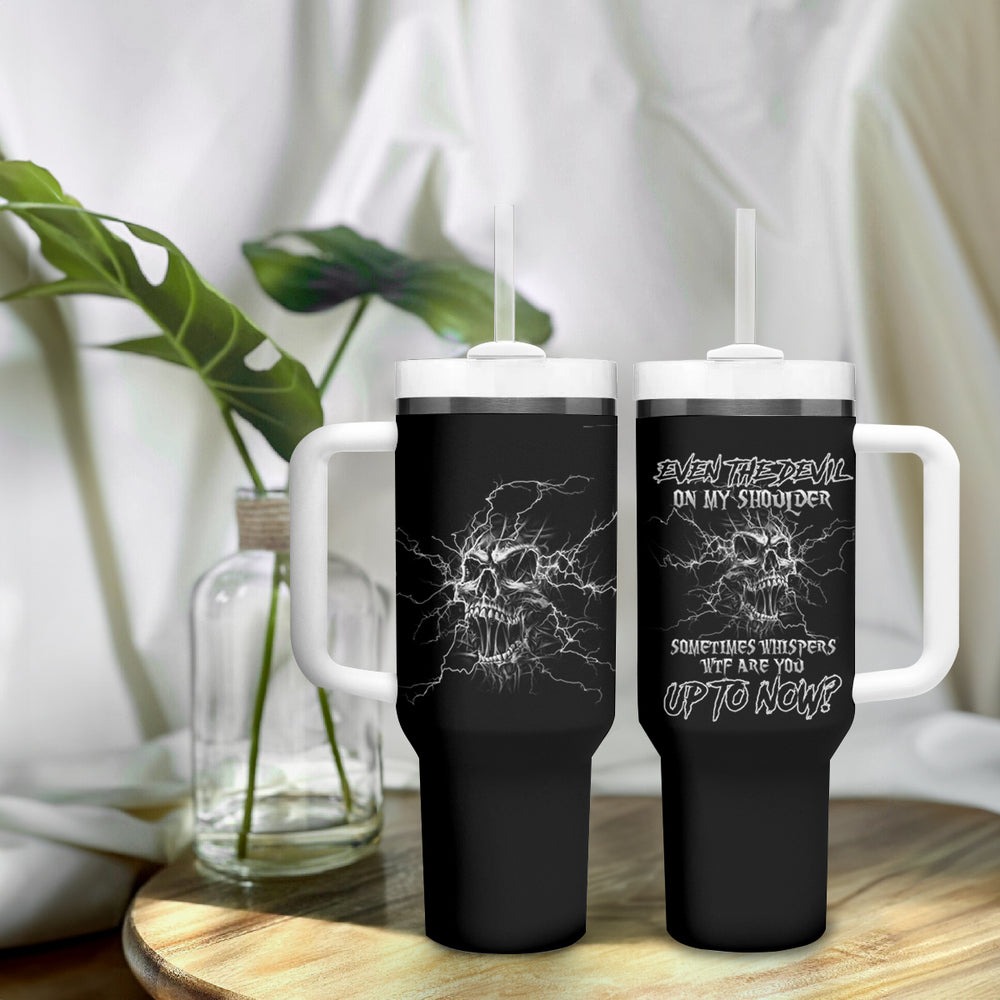 Even The Devil On My Shoulder Tumbler With Handle TS04