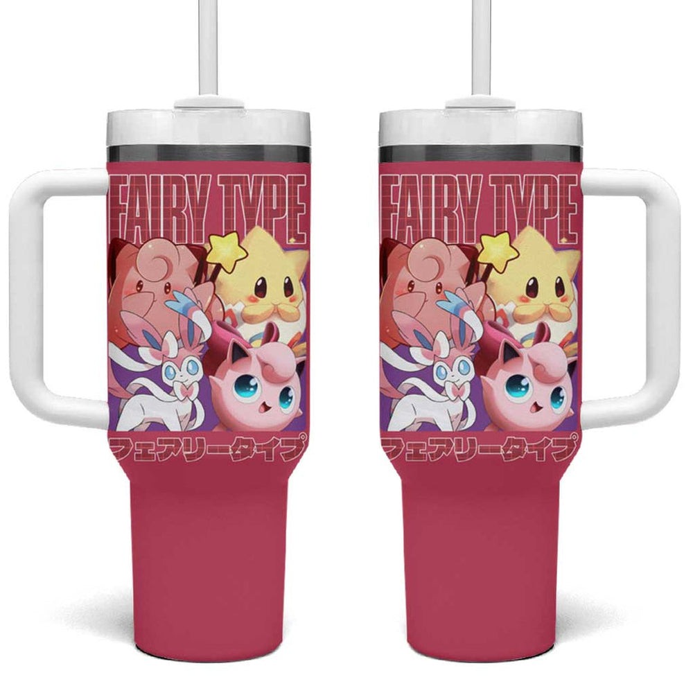 Fairy Type Poke Tumbler With Handle Anime Style TS04 Fairy Type Poke Tumbler With Handle Anime Style TS04