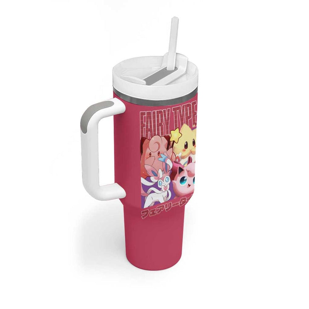 Fairy Type Poke Tumbler With Handle Anime Style TS04 Fairy Type Poke Tumbler With Handle Anime Style TS04